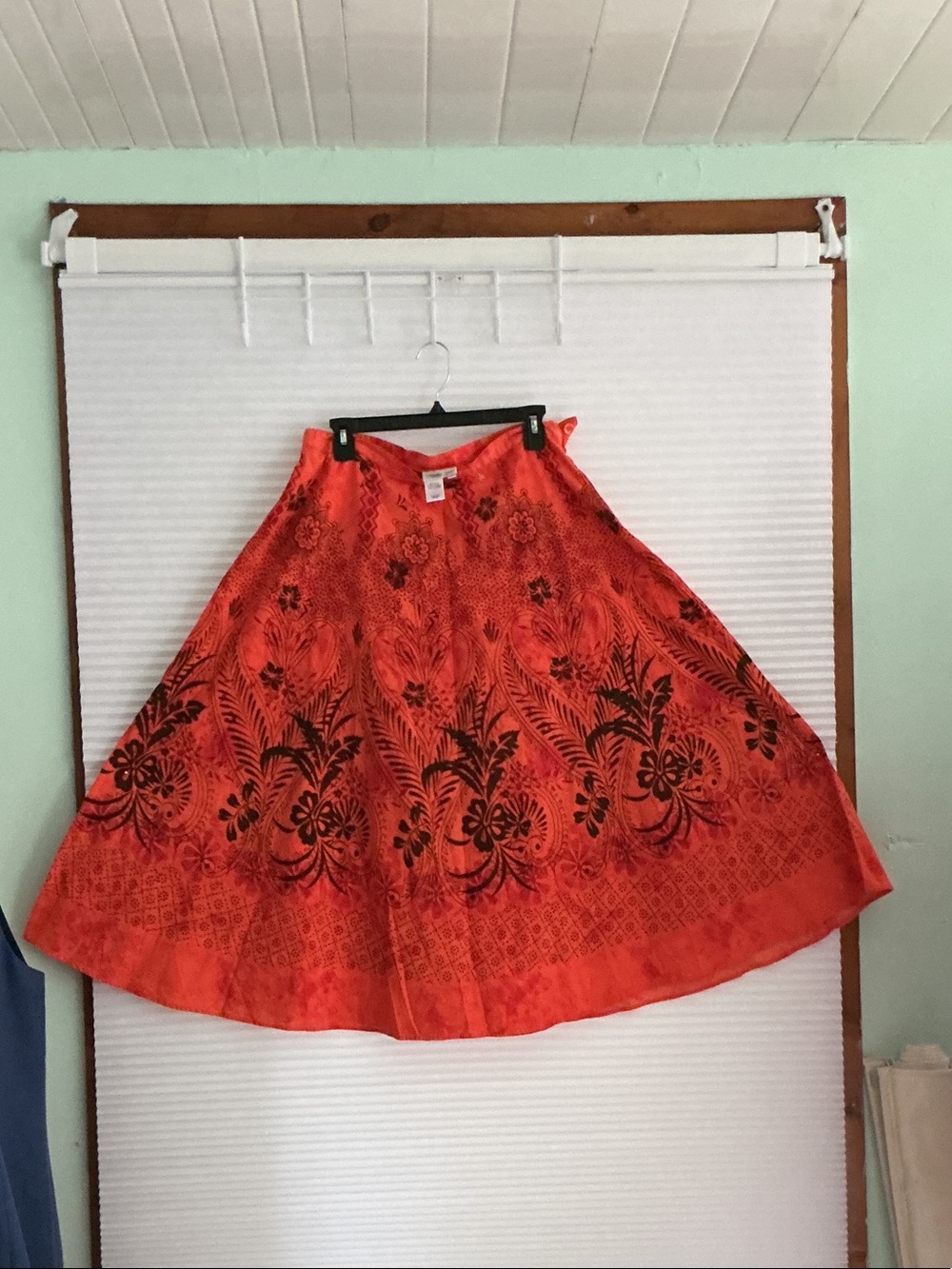 Colldwater creek maxi skirt orange and black